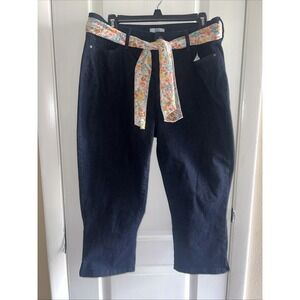 Croft and Barrow Women's Dark Blue Jean Plus Size 16 Mid Rise Slimming Stretch